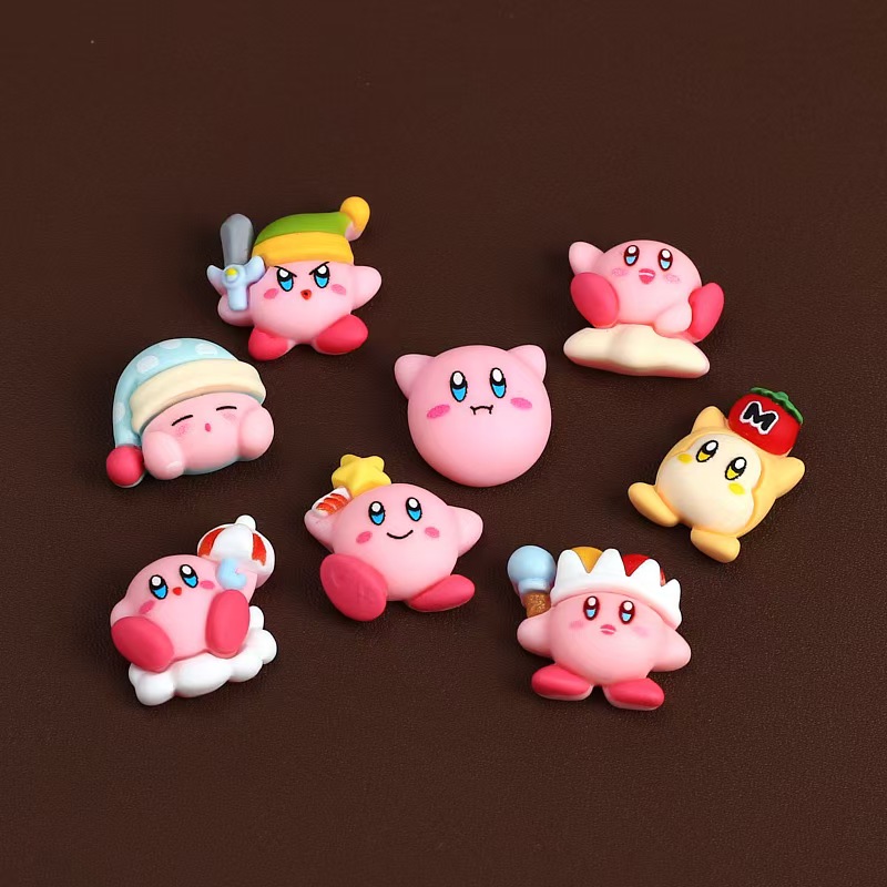 Model Kit Kirby - 8 adet/takım karikatür sevimli Anime figürü