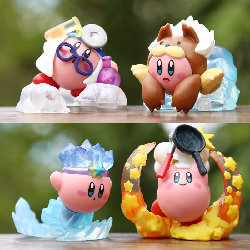 Model Kit Kirby - 4 adet/takım Anime Kirby Şekil Doğum