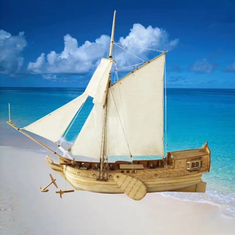 Model Kit Yacht - Ahşap Montaj Modeli Kitleri Klasik Yelkenli