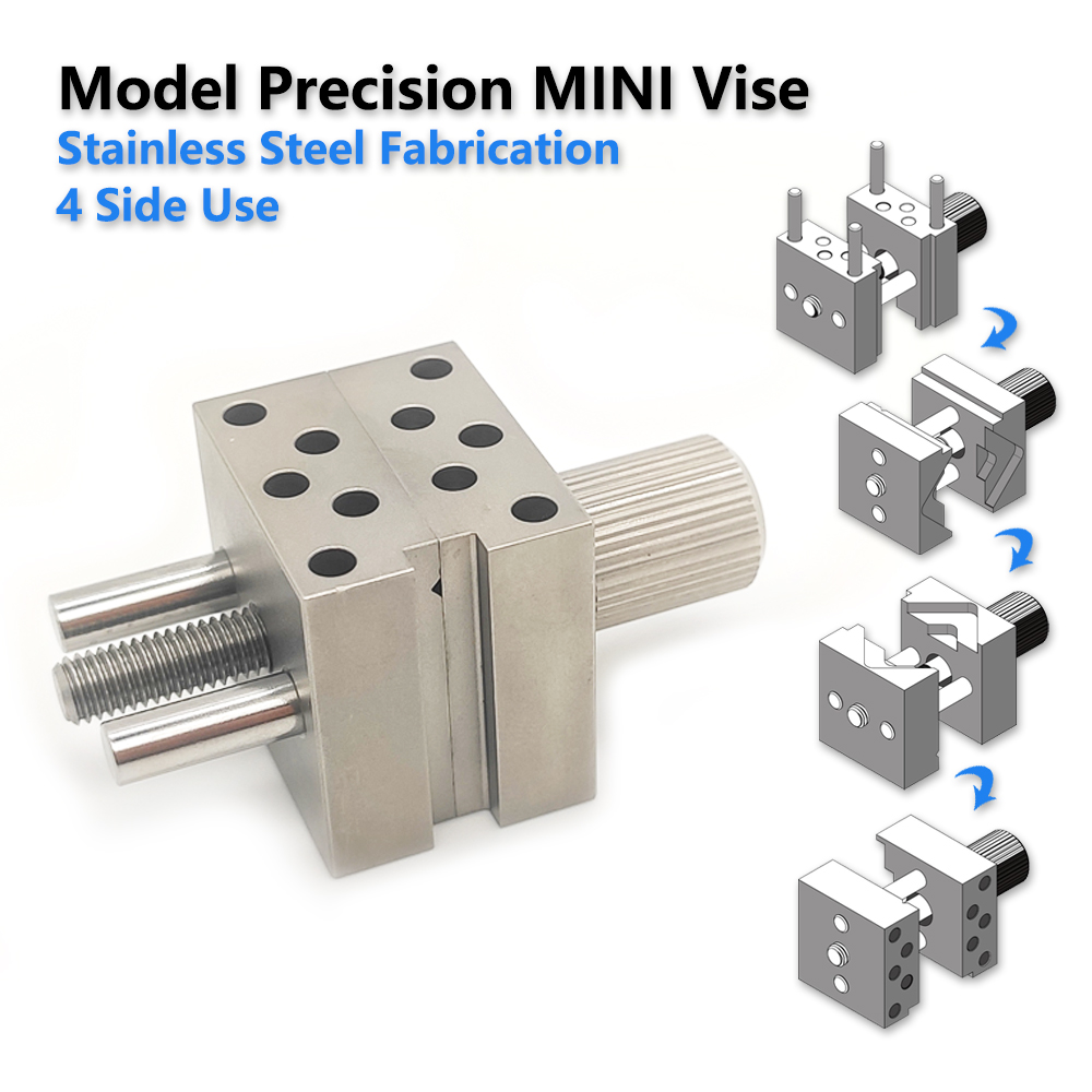 Model Kit Vise - Paslanmaz Çelik Hassas Küçük Mengene El
