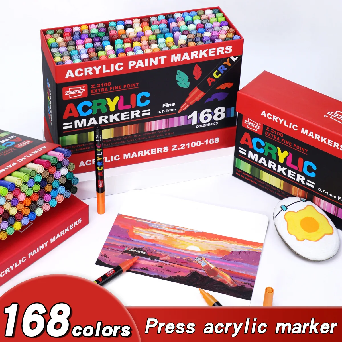 Model Kit Acrylic Paint - 36-240 Renk Akrilik Boya Kalemi Seti,