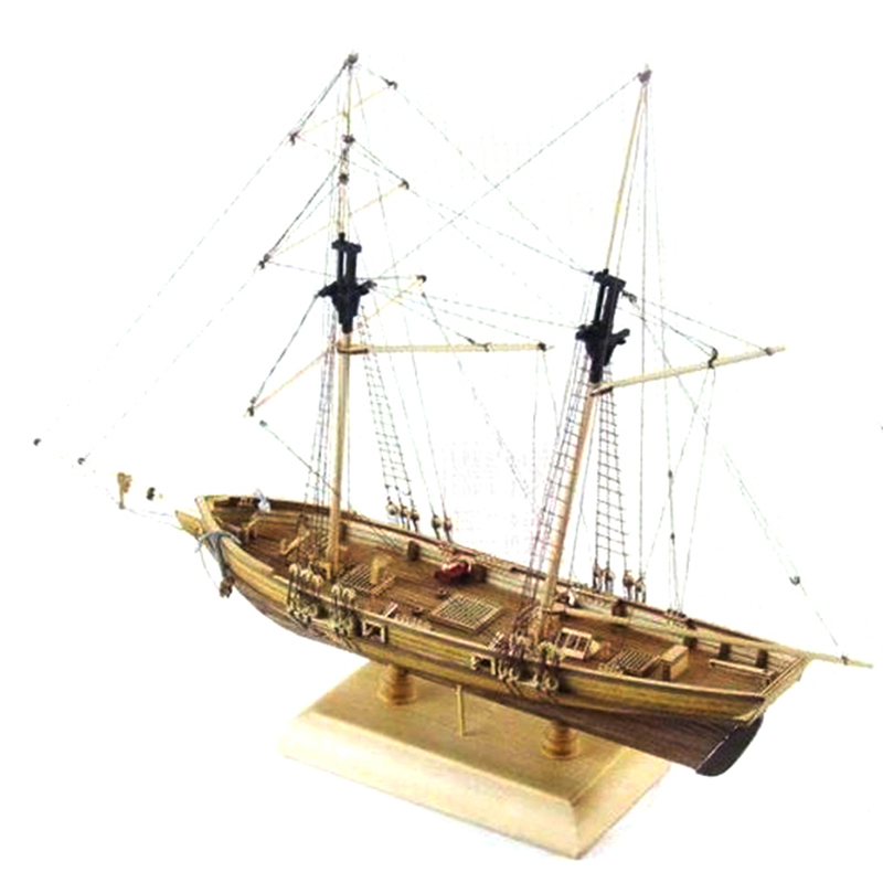Model Kit Yacht - 1:70 yeni liman ahşap yelkenli tekne