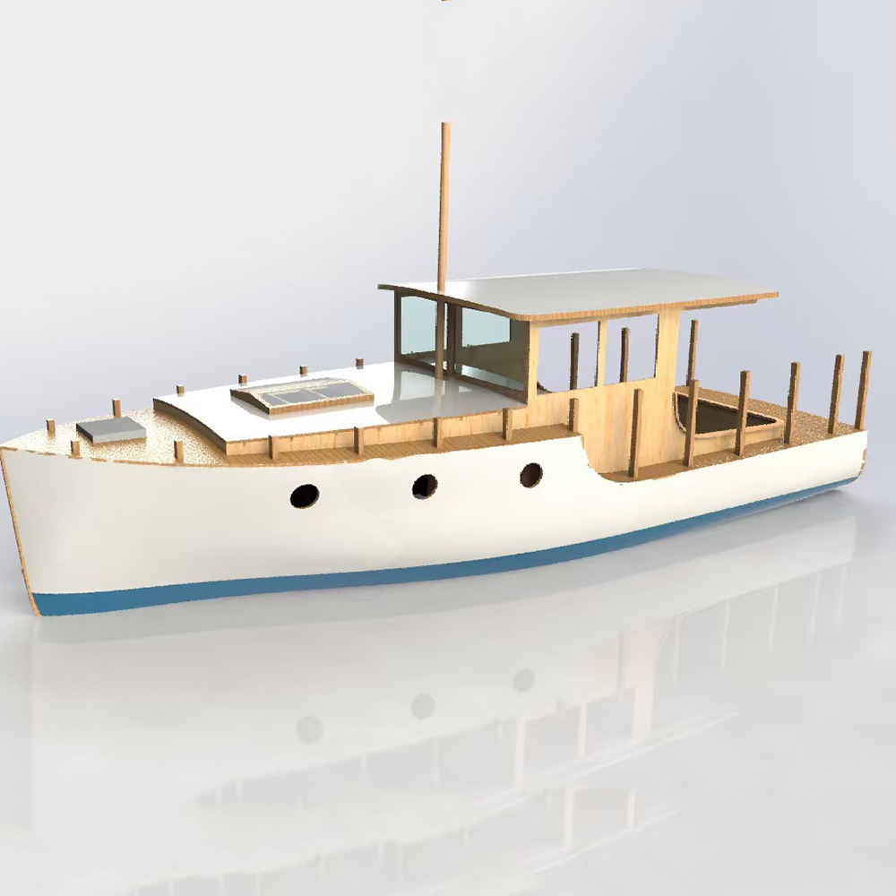 Model Kit Yacht - 70cm Avrupa Klasik Küçük Yat Uzaktan