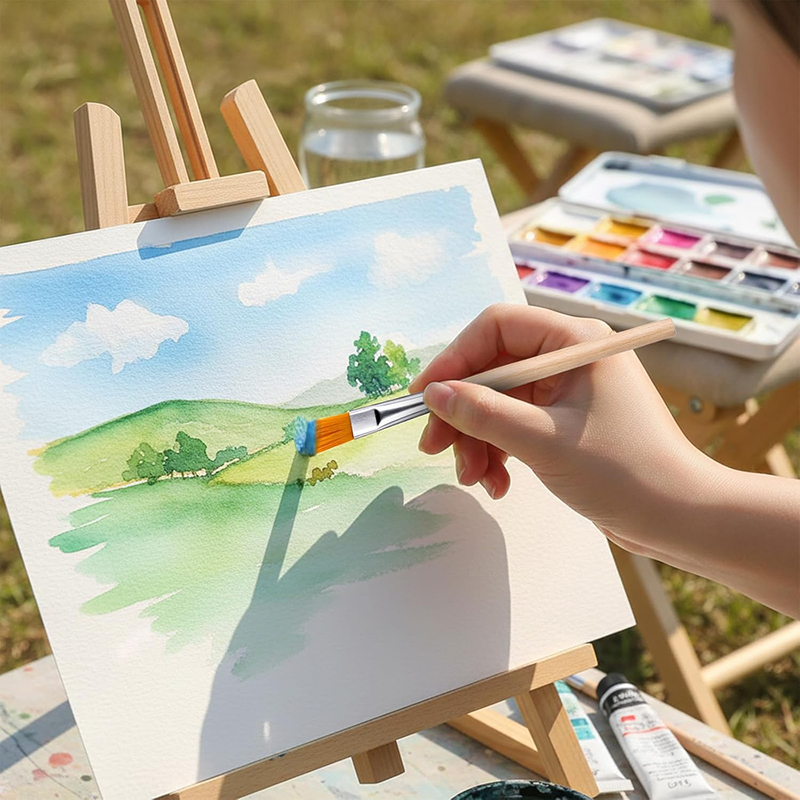 5 adet ahşap saplı küçük boya  - Model Kit Acrylic Paint incelemesi ve fiyatı